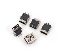 100Pcs USB Type B 5Pin DIP Right Angled 2 Legs Female Socket PCB Solder Connector MQXFCZUX