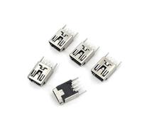 100Pcs USB Type B 5Pin Female Socket Straight 180 Degrees DIP PCB Solder Connector NWPNLXEA