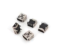 100Pcs USB Type B Female Right Angled 5Pin DIP 4 Legs PCB Socket Connector NWPNLXEA