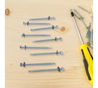 100PCS Viti Autoperforanti con Rondelle EPDM 6 3mm per Lamiere Ondulate