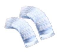 100pcs Waterproof Plastic Name Orizzontal Tag Badge ID Thopent (Clear)