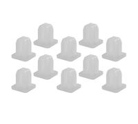 100pcs White Car Bumper Fender Push Clip Retainer Grommet Fit Square Hole