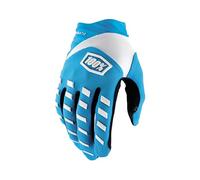 100% Airmatic Guanti da bicicletta, bianco-blu, taglia S