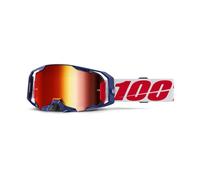 Occhiali da motocross 100% ARmatic Mach Z con plexi rosso