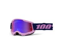 100% Maschera STRATA 2 Viola - Lente Specchiata Rosso/Blu