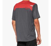 100percent Airmatic Short Sleeve Enduro Jersey Grigio S Uomo Charcoal / Racer Red