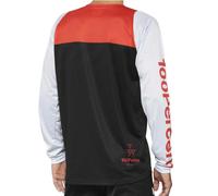 100percent Maglia Da Enduro A Maniche Lunghe R-core Black / White