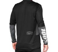 100percent Maglietta A Maniche Lunghe R-core X Charcoal / Black
