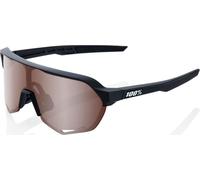 100percent S2 Sunglasses Nero Hiper Crimson Silver Mirror/CAT3 Soft Tact Black