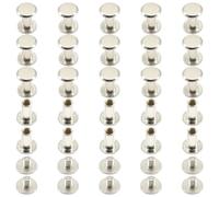 100Pezzi/50Sets Rivetti a Vite M5x12mm Viti Rilegatura Acciaio Inox Viti Chicago Rivetti Testa Piatta a Vite Vite Cintura per Fissaggio Album Fotografico (ZBD/M5x12)