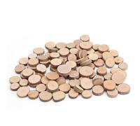 100Pezzi Dischi Legno Grezzo, Diametro 1-2cm Dischetti Naturale Con Corteccia Senza Fori per Pirografo, Decorativi Natale Segnaposto