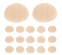 100pezzi Palline Di Legno Mezza Sfera Grezze Per Progetti Fai Da Te Artigianato E Decorazioni Per Ragazzo Ragazza Mini Emisferi Legno Non Completato