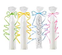 100pz 5×25cm Sacchetti Bustine Trasparenti Cellophane per Spiedini Marshmallow Sacchetti per Caramelle Biscotti Alimenti Confetti Confezioni Regalini Feste
