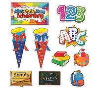 100pz Adesivi per Scrapbooking Adesivi Graffiti Etichette ABC Tedesco per Bambini Regalo l'inizio della Scuola Dario Libri Fai da Te