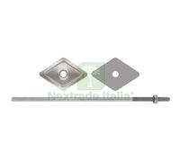 100PZ BARRETTA ZINCATA GALVANICAMENTE CON DADO Ï M6 MM. 250: