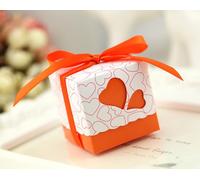 100pz Bomboniere Scatola CUORE Porta Confetti Segnaposto Regalo con il nastro