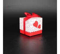 100pz Bomboniere Scatola CUORE Porta Confetti Segnaposto Regalo con il nastro