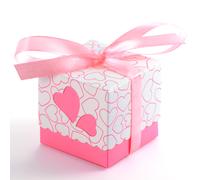 100pz Bomboniere Scatola CUORE Porta Confetti Segnaposto Regalo con il nastro