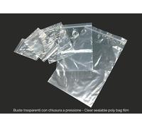 100pz Buste Trasparenti con Chiusura a Pressione cm.30x40 Bustine Zip
