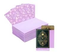 100pz Bustine Carte Olografiche, 91x66mm Bustine Carte Colorate Cuore per Mini Cartoline Polaroid Collezione Protezione(Viola)