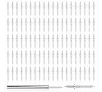 100pz Chiodi a Doppia Punta Nascoste, Viti a Estremità Nascoste con Utensile Bussola Adatte per Chiodi Battiscopa Senza Giunzioni per Decorazioni in Legno Massello (Doppia Filettatura)