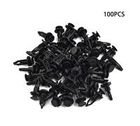 100pz Clip di Fissaggio Coperchio Accessorio Fisso Nero Auto Plastica Spingi