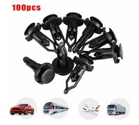 100pz Clip Paracolpi Parafango Auto Plastica Nero Accessori Ferma Auto