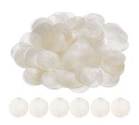 100pz di conchiglie conchiglie naturali da 2" per artigianato [bianco]