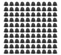 100pz Dorsi in Gomma per Spille, Dorsi di Ricambio con Chiusura a farfalla Distintivi Cravatte Cappelli Uniformi Vestibilità Sicura e Confortevole per Spille e Porta (Nero)