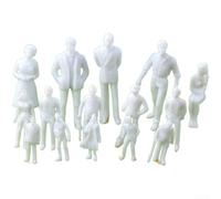 100pz Figure Plastiche Bianche Modello Architettonico(9m m) | 100 inclusi, plastica robusta, pose realistiche, per ideale per plastici, dettagli fini