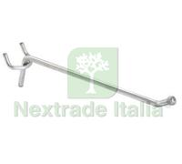 100PZ GANCIO 1 FILO PER PANNELLI FORATI CON PUNTA ANTINFORTUNISTICA Ø MM.3,8X5X: