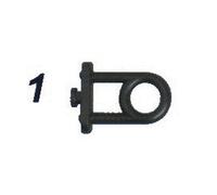 100PZ GANCIO PLASTICA X PANNELLI FORATI FIGURA 1 "OCCHIO"