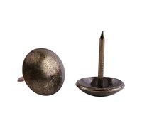 100Pz Generico Rotondo a Testa Larga Chiodo Chiodi Da Tappezziere, Liscio/Margherita/Quadrato/Prugna Chiodo per il Pacchetto di Decorazione del Sofà(Liscio 13 × 17mm)