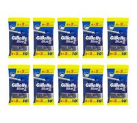 100pz Gillette Blue 2 rasoio manuale monouso due lame lametta rasa uomo barba