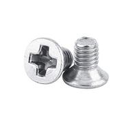 100Pz M3 Bullone a Vite a Testa Piatta Fissaggio in Acciaio Inox SS304, Filettatura Completa, Finitura Semplice(M3*4)