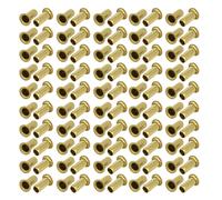 100pz M5X12mm Placcato Ottone Cavo Metallico Occhielli Rivetti Oro