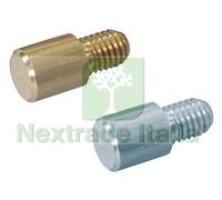 100PZ MENSOLINA TONDA FILETTATA Ø MM.7 CON FILETTO Ø MM.5 MA IN OTTONE LUCIDO: