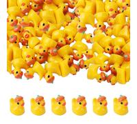 100pz Mini Anatre di Zucca in Resina, Tema Autunnale Anatre Miniatura Graziose Figure di Animali in Resina per Feste Autunnali Halloween Ringraziamento Bomboniere Decorative
