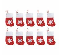 100pz Mini Cappello di Natale Stoviglie Coltello Forchetta Portaoggetti Borse Buon Natale Festa Cena Bottiglia di Vino Cappelli di Natale Decorazioni-Calzini-10 PZ