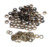 100pz Occhielli 10mm, Set Occhielli in Ottone Grommet Rondelle Occhiello Riparazione Antico con Kit di Guarnizioni per Teloni Borse Scarpe Abbigliamento