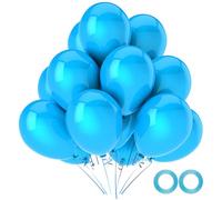 100pz palloncini blu chiaro,12pollici Baby Blue palloncini in lattice partito qualità elio per decorazione della festa come festa di compleanno,Baby Shower,matrimonio,Halloween o festa di Natale