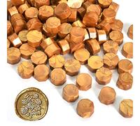100pz Perline di Ceralacca, Perle di Sigillo di Cera, Perline di Ceralacca Bronzo Ottagonali, per Timbro Sigillo di Cera, Buste, Biglietti per Inviti, Artigianato, Confezioni Regalo
