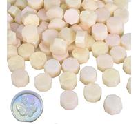 100pz Perline di Ceralacca, Perle di Sigillo di Cera, Perline di Ceralacca Ottagonali Colore Misto, per Timbro Sigillo di Cera, Lettere, Buste, Biglietti per Inviti, Artigianato