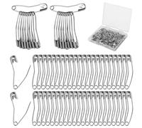 100pz Spille da Balia Curve, Spille da Imbastitura per Quilting da 3,8cm Spille di Sicurezza Accessori per Spille da Balia per Cucire per la Lavorazione di Quilting Lavoro a Maglia(Argento)