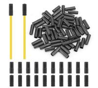 100pz Tappi Terminali per Cavi Bici per Cavi Cambio e Freno Bici, Terminali per Cavi Bici da 4mm e 5mm Punte Terminali Nere per Cavi Freno Bici per Bici da Strada e Montagna