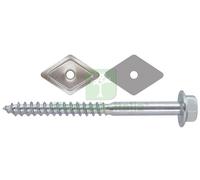 100PZ VITE MORDENTE ZINCATA PER LEGNO TE CON RONDELLA MM. 6X 80: