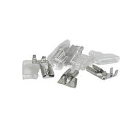 100set=200pcs 6.3mm Flag Right Angle Flag L Type Crimp Terminal Spring Spade Connector + Cover insulated Welding 0.5-1.5mm2