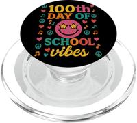 100th Day Of School Vibes Retro Groovy Star Eyes Festa PopSockets PopGrip per MagSafe