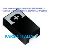 100uF 10V 10TPC100M CONDENSATORE POLIMERICI AL TANTALIO POSCAP TPC 2917 (= 25PZ)