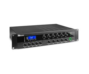 100v versterker met 6 zones - Power Dynamics PDW360MP3 - 100 volt versterker met Bluetooth - 360W